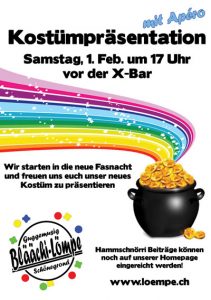 Kostümpräsentation – Samstag, 1. Februar um 17 Uhr
