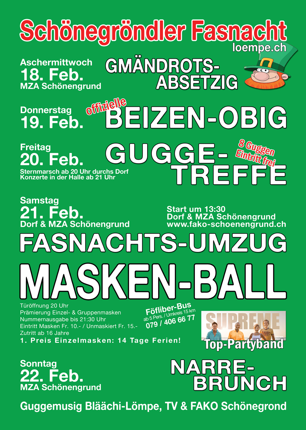 Schönegröndler Fasnacht – es geht los!