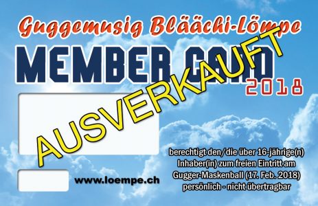 Member-Card 2018 ausverkauft