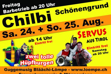 Chilbi Schönengrund vom 23. – 25. August