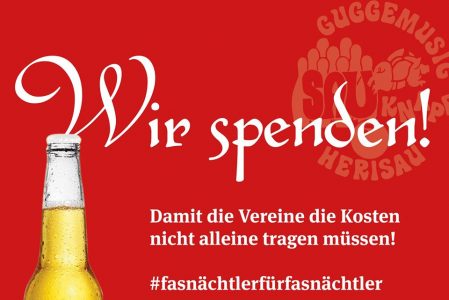 Spendenaktion der Guggemusig Sauknapp